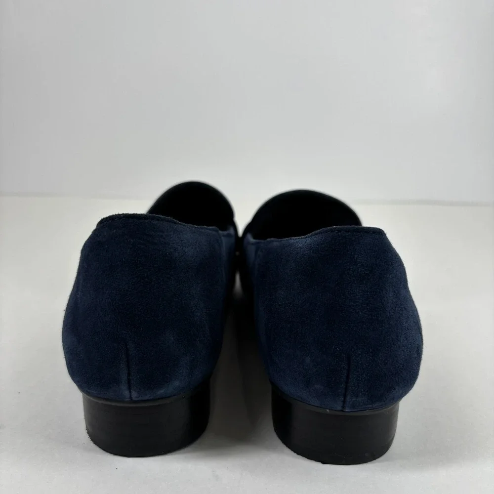 Clarks Keesha Cora Women's US 7.5M Navy Suede Comfort‎ Slip-On Penny Loafers